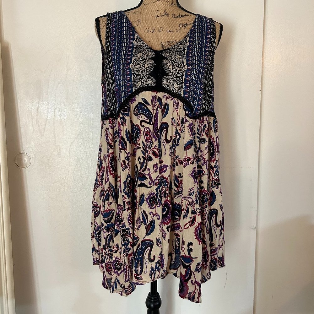 Angie Tunic Tank/Mini-dress Multi color Size L